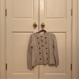 Oatmeal cableknit Boden sweater